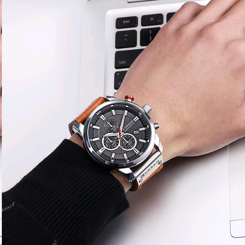 Relógio Curren Masculino Moda Quartz de Luxo + Frete Grátis + Envio Imediato + Brinde